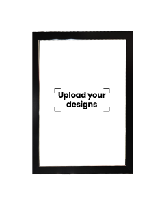 A5 Photo Frame Printed with Your Personalized Design - Black & Silver