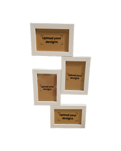 A5 Photo Frame Printed with Your Personalized Design - White Collage
