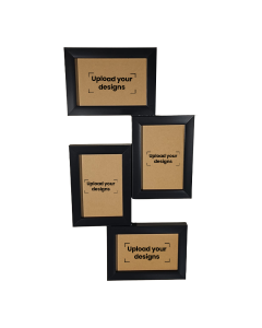 A5 Photo Frame Collage Printed with Your Personalized Design - Black 
