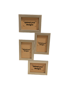 A5 Photo Frame Printed with Your Personalized Design - Grey Metallic Collage