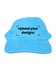 Cotton Cap Embroidered with Your Personalized Design - Aqua Marine