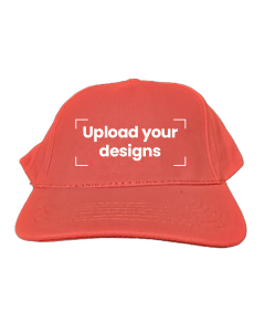Cotton Cap Embroidered with Your Personalized Design - Red