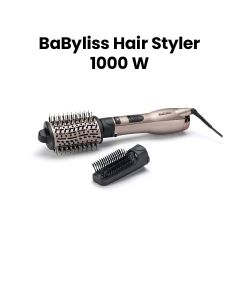 Babyliss Hot Air Hair Styler with 2 Interchangeable Brushes 1000W – Rose Gold | AS90SDE