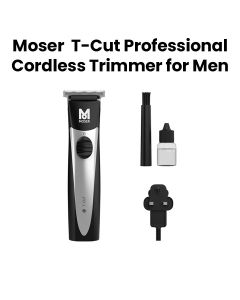 Moser T-Cut Rechargeable Professional Cordless Trimmer with T-Blade – White | 1591-0170