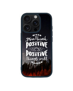 iPhone 16 Pro Max Black Case  Printed With Positive Lettering With Photo