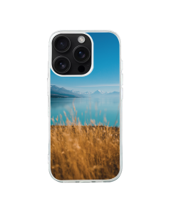 iPhone 16 Pro Max Transparant Case Printed With Vertical Shot Lake Pukaki Mount Cook