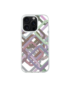 iPhone 16 Pro Transparant Case Printed With Multicolour Square Background