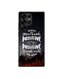 Samsung S25 Ultra Black Case  Printed With Positive Lettering With Photo