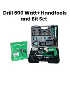 Hikoki 16mm HD Drill 600 Watt + Handtools and Bit Set - Green | DV16VSS + 402848SP