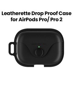 Amazingthing Marsix Pro Leatherette Case for AirPods Pro/Pro 2 Black | APRO2MPBK