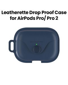 Amazingthing Marsix Pro Leatherette Case for AirPods Pro/Pro 2 Blue | APRO2MPBU