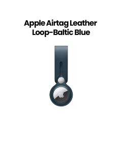 Apple Airtag Leather Loop - Baltic Blue