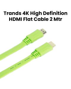 Trands 2 Meter 4K High-Definition HDMI Flat Cable Green | CA012