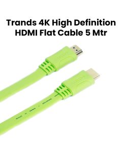 Trands 5 Meter 4K High-Definition HDMI Flat Cable Green | CA015