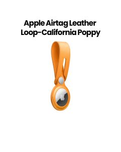 Apple Airtag Leather Loop - California Poppy