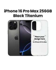 Apple iPhone 16 Pro Max 256GB Black Titanium | MYWG3AE/A + Personalized Printing (iPhone 16 Pro Max)