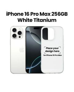 Apple iPhone 16 Pro Max 256GB White Titanium | MYWH3AE/A + Personalized Printing (iPhone 16 Pro Max)