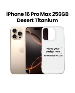 Apple iPhone 16 Pro Max 256GB Desert Titanium | MYWJ3AE/A + Personalized Printing (iPhone 16 Pro Max)