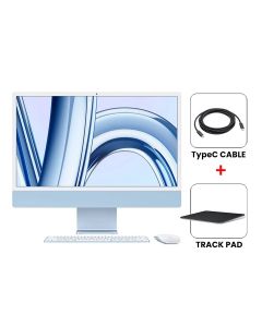 Apple iMac With Retina 24-Inch 4.5K Display M3 Chip with 8-core CPU and 10-core GPU / 8GB / 256GB SSD Blue + Apple Thunderbolt 4 Pro Cable + Apple Magic Trackpad