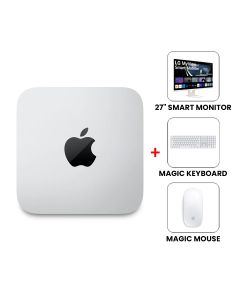 Apple Mac Studio Desktop with M4 Max Chip 14-Core CPU, 32-Core GPU, 36GB RAM, 512GB SSD – Silver | MU963AB/A + LG 27" Smart Monitor + Apple Magic Keyboard + Apple Magic Mouse