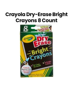 Crayola Dry Erase Bright 8 Crayons|CRA98-5202