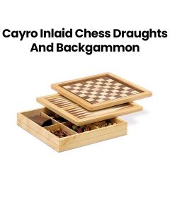 Cayro Inlaid Chess Draughts and Backgammon|CYR603