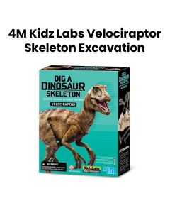 4M Kidz Labs Velociraptor Skeleton Excavation Set|FRM48613234