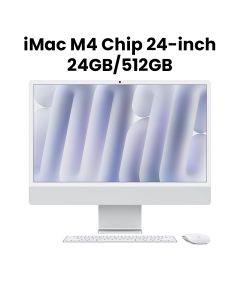 Apple 24-inch iMac with Retina 4.5K display: Apple M4 chip with 10-core CPU and 10-core GPU, 24GB, 512GB SSD - Silver |MCR24AB/A