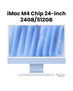 Apple 24-inch iMac with Retina 4.5K display: Apple M4 chip with 10-core CPU and 10-core GPU, 24GB, 512GB SSD - Blue |MD2T4ZS/A