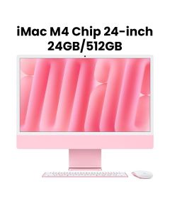 Apple 24-inch iMac with Retina 4.5K display: Apple M4 chip with 10-core CPU and 10-core GPU, 24GB, 512GB SSD - Pink |MD2U4AB/A