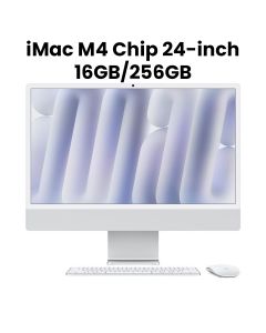 Apple 24-inch iMac with Retina 4.5K display, Nano-texture glass: Apple M4 chip with 10-core CPU and 10-core GPU, 256GB SSD, 16GB - Silver |MD3H4AB/A