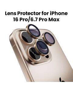 MagEasy Lens Protector for iPhone 16 Pro/Pro Max 6.1"/6.7" Titanium Desert | MPH61P029TD24