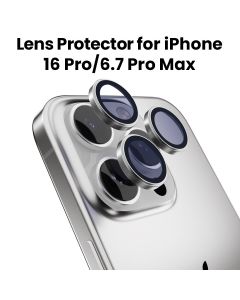 MagEasy Lens Protector for iPhone 16 Pro/Pro Max 6.1"/6.7" Titanium White | MPH61P029TI24