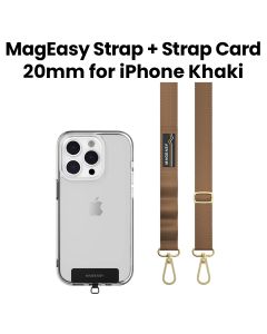 MagEasy Strap Card 20mm for iPhone Khaki | MPHIPH143KH23