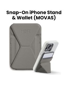 MOFT Snap-On iPhone Stand and Wallet Taupe | MS007MP-1-MO-TPGY