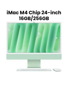 Apple 24-inch iMac with Retina 4.5K display: Apple M4 chip with 8-core CPU and 8-core GPU, 16GB, 256GB SSD - Green |MWUE3AB/A