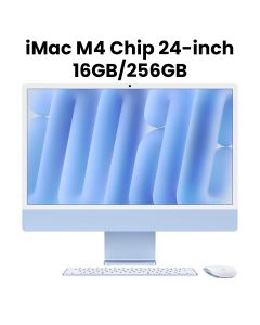 Apple 24-inch iMac with Retina 4.5K display: Apple M4 chip with 10-core CPU and 10-core GPU, 16GB, 256GB SSD - Blue |MWV13AB/A