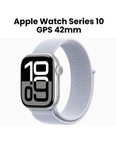 Apple Watch Series 10 GPS 42mm Silver Aluminium Case with Blue Cloud Sport Loop | MWWD3QA/A