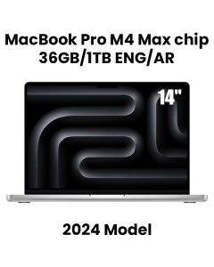 Apple 14-inch MacBook Pro: Apple M4 Max chip with 14-core CPU and 32-core GPU, 36GB, 1TB SSD - Silver |MX2G3AB/A