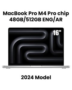 Apple 16-inch MacBook Pro: Apple M4 Pro chip with 14-core CPU and 20-core GPU, 48GB, 512GB SSD - Silver |MX2U3AB/A