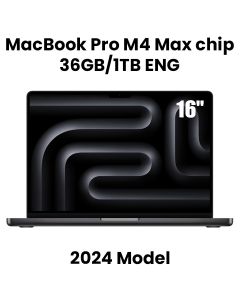 Apple 16-inch MacBook Pro: Apple M4 Max chip with 14-core CPU and 32-core GPU, 36GB, 1TB SSD - Space Black |MX303ZS/A