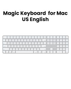 Apple Magic Keyboard with Touch ID and Numeric Keypad for Mac models with Apple silicon - US English - White Keys |MXK73LB/A