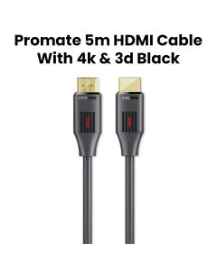 Promate 5M HDMI Cable with 4K & 3D Black | ProLink4K60-500