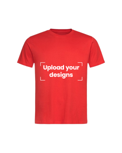 Red T-Shirt Printed With Your Personalized Design
