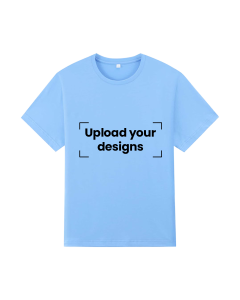Sky Blue T-Shirt Printed With Your Personalized Design