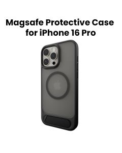 SwitchEasy MagSafe Stand Guard Protective Case for iPhone 16 Pro Black | SPH66P267BK24