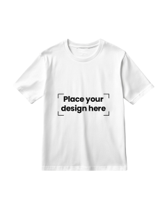 White T-Shirt Printed with Your Personalized Design