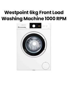 Westpoint  6kg Front Load Washing Machine - 1000 RPM, 220-240V, White | WMI-61022