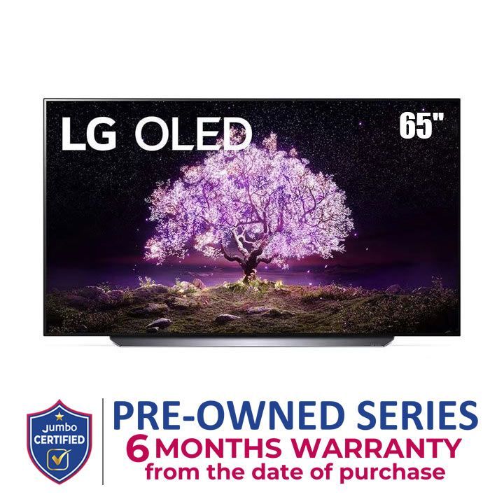 LG OLED TV 65 Inch C1 Series Cinema Screen Design 4K Cinema HDR webOS Smart with ThinQ AI Pixel Dimming | OLED65C1PVB