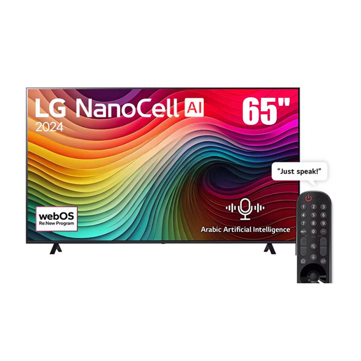 LG 65-inch NanoCell NANO80 4K Smart TV AI Magic remote HDR10 webOS24 2024 | 65NANO80T6A